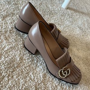 Gucci Mid heel 2” dusty pink size 37